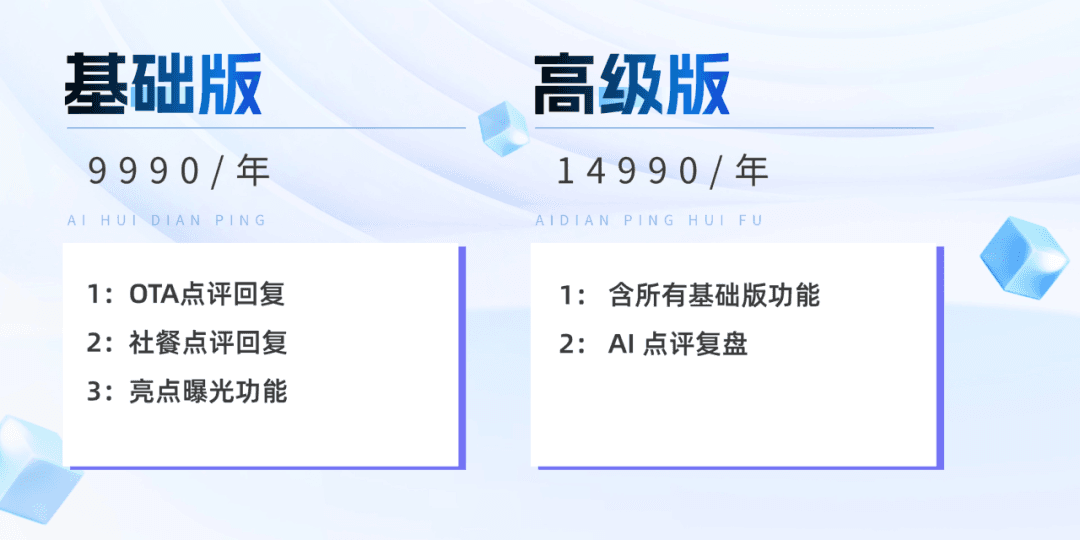 AI点评助手价格方案
